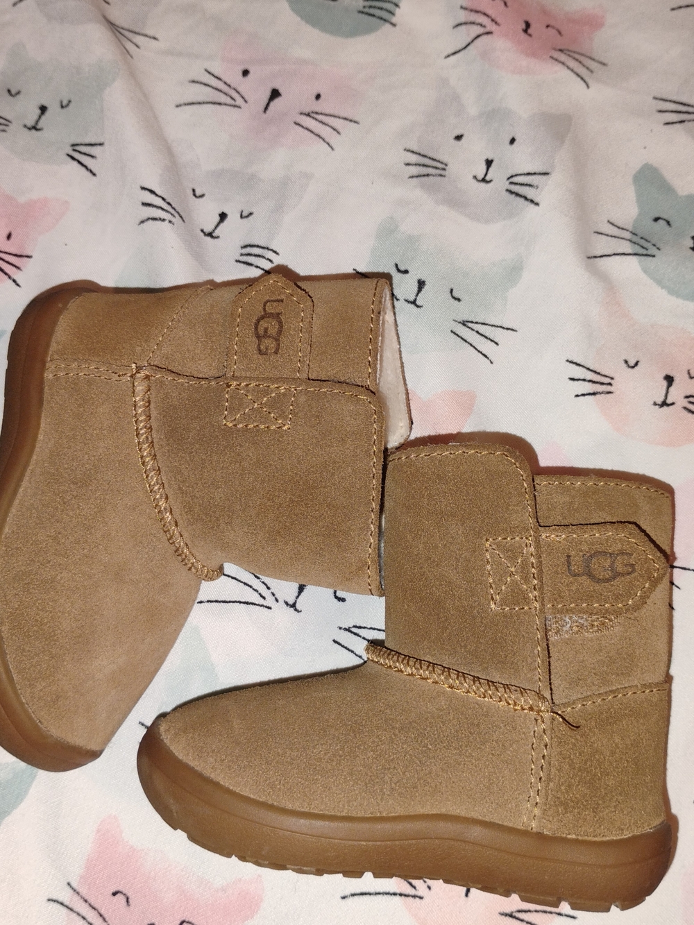 UGG Tan Suede Baby Walker Boots - Picture 2 of 6